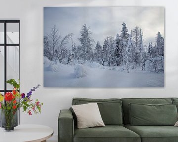 Snowy landscape van Renate Winder