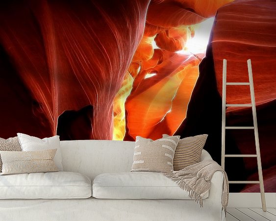 Voorbeeld van het werk in een kamer