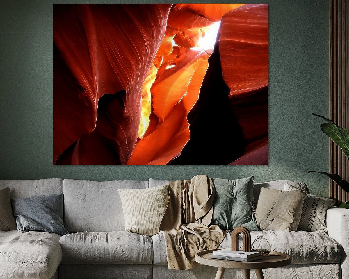 Voorbeeld van het werk in een kamer