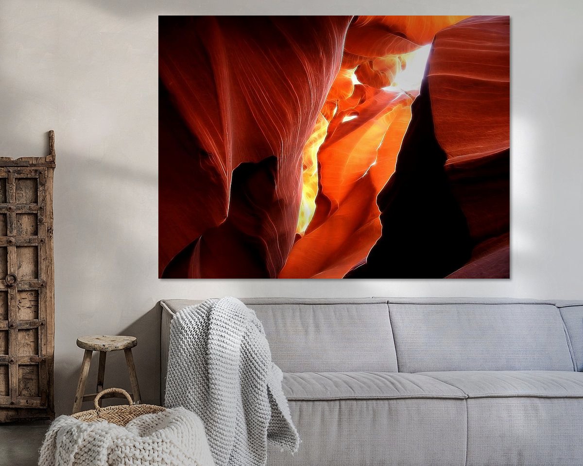 Voorbeeld van het werk in een kamer