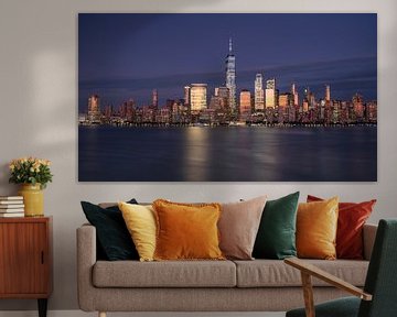 New York City Skyline kleur van Marieke Feenstra