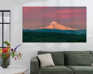 Zonsopkomst Mount Hood, Oregon van Henk Meijer Photography