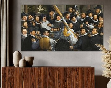 Banquet of Members of the Haarlem Calivermen Civic Guard, Cornelis van Haarlem