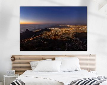 Panorama of Cape Town at night by Dennis Eckert