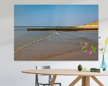 Golfbreker op het strand van Kampen van Alexander Wolff