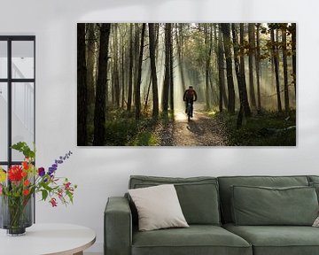 Radfahren im Wald von Sara in t Veld Fotografie