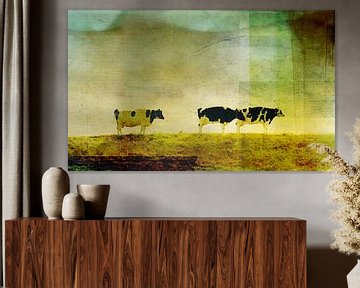 Cows on the dyke by Koen Edens