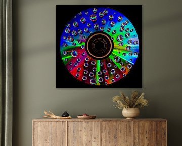 CD met waterdruppels - colorfull sur Photography by Karim