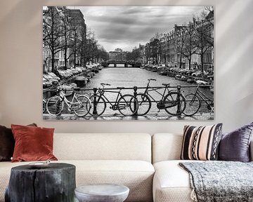 Amsterdamse Gracht 03 (zwart-wit) van Manuel Declerck