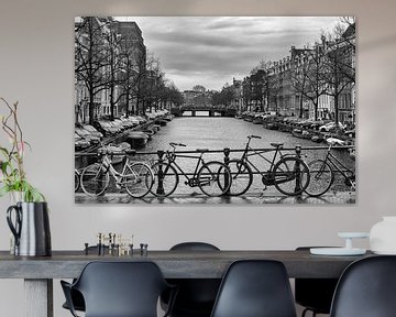 Amsterdamse Gracht 03 (zwart-wit) van Manuel Declerck