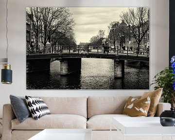 Amsterdamse Gracht 04 (zwart-wit) van Manuel Declerck