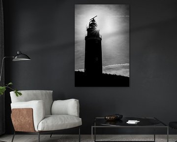Der Leuchtturm von Texel mit Hintergrundbeleuchtung von Pieter van Dieren (pidi.photo)