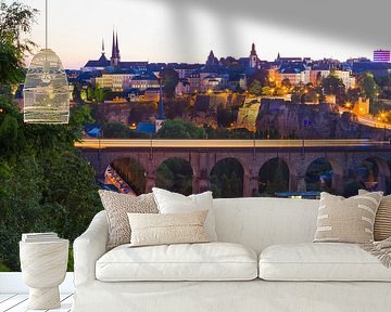 City of Luxembourg at night by Werner Dieterich