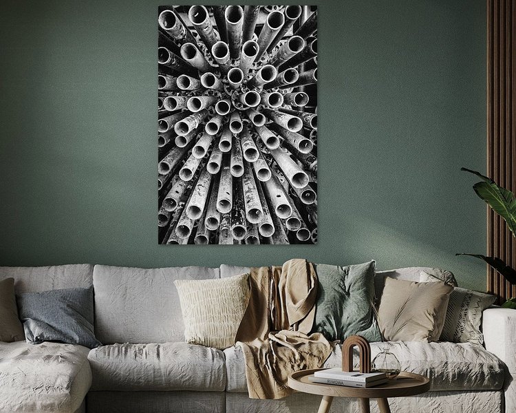 Voorbeeld van het werk in een kamer