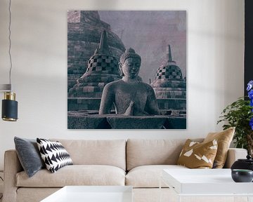 Bouddha et stupa Borobudur Indonésie sur Studio Papilio