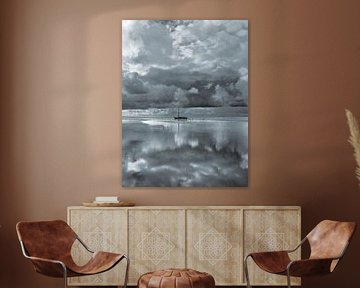 Ameland Seewolken und Boot