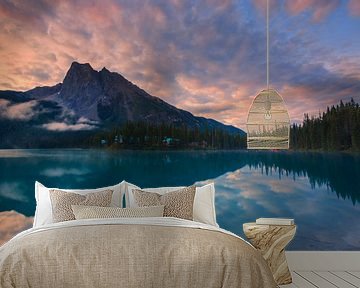 Zonsopkomst Emerald Lake, Canada van Henk Meijer Photography