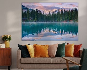 Zonsopkomst Emerald Lake, Canada van Henk Meijer Photography