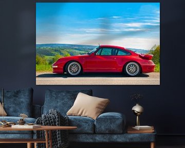 Porsche 911 Turbo in einer hügeligen Landschaft von Sjoerd van der Wal Fotografie