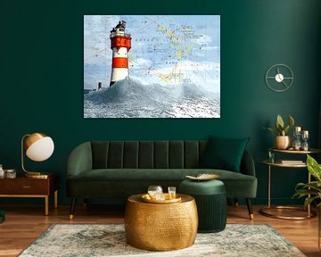 Lighthouse Red Sand and Sea Chart by Dirk H. Wendt