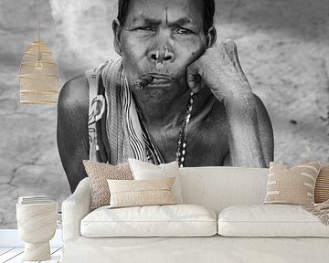 Adivasi woman with cigar by Affect Fotografie