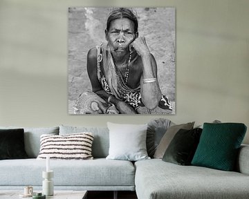 Adivasi vrouw met sigaar van Affect Fotografie