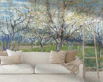 Boomgaard met bloeiende abrikozenbomen, Vincent van Gogh