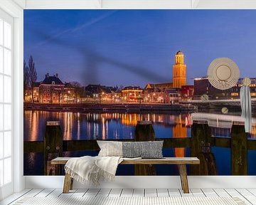 Avondfotografie Skyline Hanzestad Zwolle met de Perperbus van Martin Bredewold