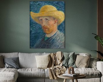 Zelfportret met strohoed, Vincent van Gogh