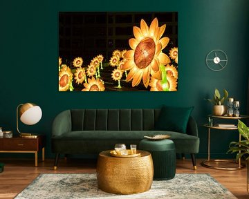 Zonnebloemen van Van Gogh van Jasper Scheffers