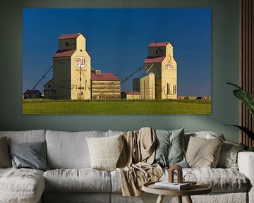 Graanliften in Mossleigh, Alberta, Canada van Henk Meijer Photography
