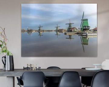 Reflection of the windmills by René van Leeuwen