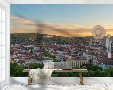 Uitzicht over Würzburg van Robin Oelschlegel