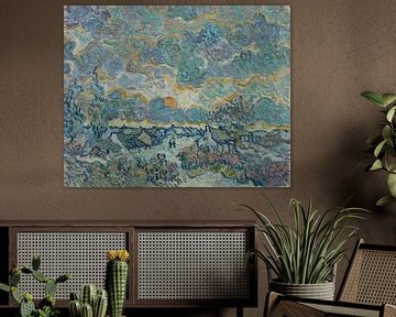 Huisjes en cipressen, Herinnering aan het Noorden, Vincent van Gogh, Vincent van Gogh