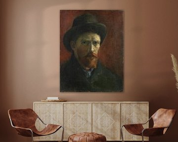Zelfportret met Donkere Vilten Hoed, Vincent van Gogh