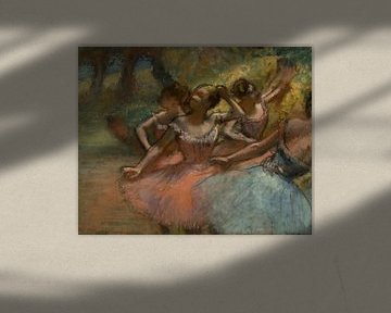 Vier Balletttänzer auf der Bühne, Edgar Degas