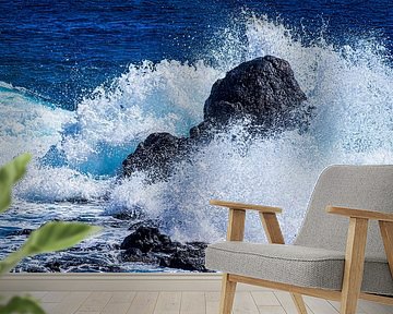 The rock in the surf by Max Steinwald