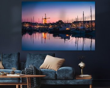 Blue hour old port of Hellevoetsluis by Vincent Fennis