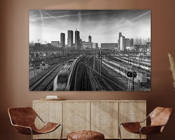 Tracks to The Hague Central Station by Arthur Scheltes