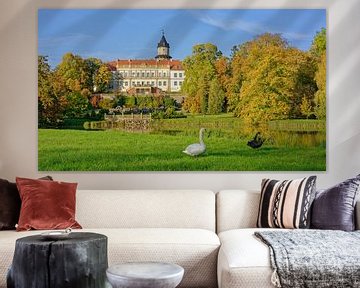 Herfst in het kasteelpark Wiesenburg van Gisela Scheffbuch