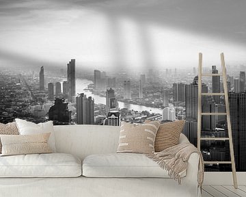 Black/White photo of Bangkok by Nick van der Blom