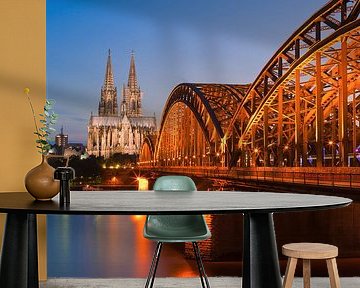 Die Dom & Hohenzollernbrücke, Köln, Deutschland. von Henk Meijer Photography