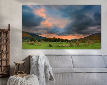 Sunrise Castlerigg, Lake District, Angleterre sur Henk Meijer Photography