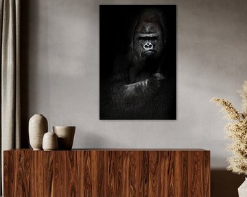 krachtige dominante mannelijke gorilla