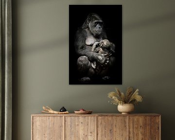 Gorilla monkey mother von Michael Semenov