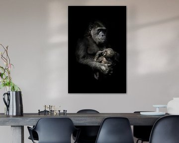 monkey with a baby von Michael Semenov