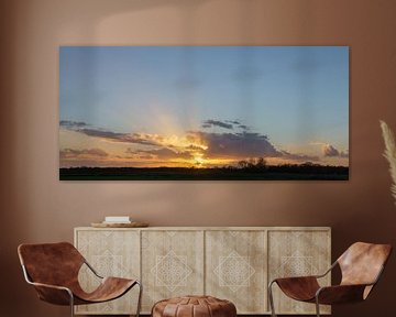 Kortenhoef zonsondergang Groenewoud, Wijdemeren, Netherlands van Martin Stevens