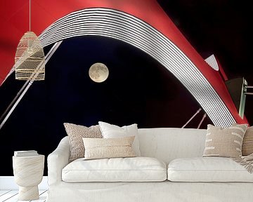 Vollmond unter der Brücke