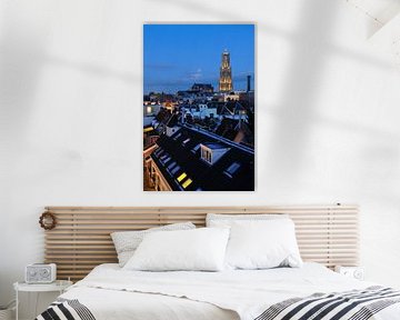 Stadsgezicht van Utrecht met Domkerk en Domtoren van Donker Utrecht