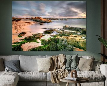 Plage irlandaise sous le soleil du soir  sur Hans Kwaspen